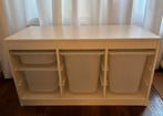 Witte Ikea Trofast kast met witte bakken, Gebruikt, 75 tot 100 cm, Minder dan 50 cm, Ophalen