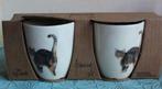 2 koffie mokjes Francien katten, Huis en Inrichting, Nieuw, Ophalen of Verzenden, Overige stijlen, Kop(pen) en/of Schotel(s)