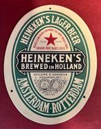 Heineken’s Bier Export Puntgaaf reclamebord van 1950, Ophalen of Verzenden, Zo goed als nieuw, Reclamebord