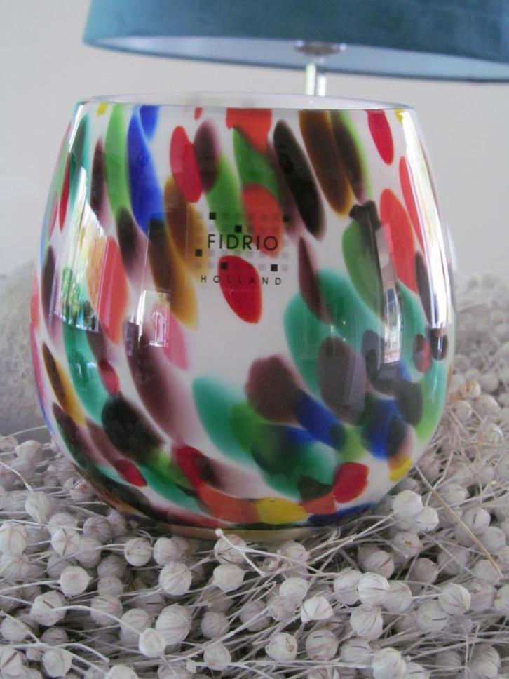 Fidrio Mixed Colours Vaas Holland, Huis en Inrichting, Woonaccessoires | Vazen, Zo goed als nieuw, Overige kleuren, Minder dan 50 cm