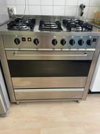 RVS 5 pits gasfornhuis met oven, Ophalen, Gebruikt, 60 cm of meer, Gas