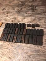 37 letter stempels hout antiek grootste 7 cm hoog, Antiek en Kunst, Antiek | Gereedschap en Instrumenten, Ophalen of Verzenden