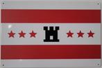 Drenthe provincie vlag reclamebord van metaal wandbord deco, Diversen, Vlaggen en Wimpels, Ophalen of Verzenden, Deco Noord, Info@deconoord.nl