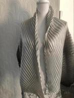 Sjaal met franje - 65 x 178 cm - grijs shades, Kleding | Dames, Ophalen of Verzenden, Zo goed als nieuw, Sjaal