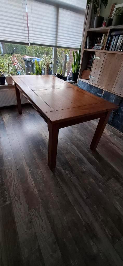 Grote, gebruikte eettafel, Huis en Inrichting, Tafels | Eettafels, Gebruikt, 50 tot 100 cm, 150 tot 200 cm, Vier personen, Rechthoekig