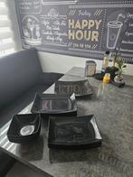 Zwarte Bordenset - 18 Delig, Ophalen of Verzenden, Zo goed als nieuw, Effen, Bord(en)