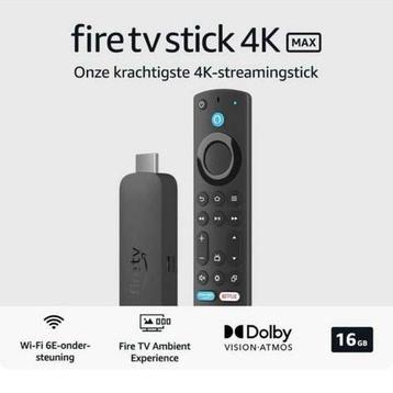 Firestick MAX versie 2, 16gb memorie, geseald, nieuw, + gar. beschikbaar voor biedingen