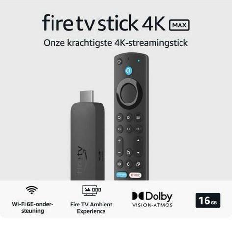 Firestick MAX versie 2, 16gb memorie, geseald, nieuw, + gar., Audio, Tv en Foto, Mediaspelers, Nieuw, Zonder harde schijf, HDMI