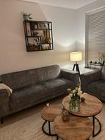 Bankstel 2,5 zits + 2 zits - Grijs gemêleerd, Ophalen, Gebruikt, Rechte bank, Stof