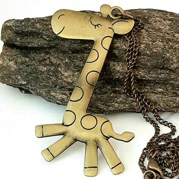 Superleuke grote Giraffe hanger incl.ketting + cadeau zakje  beschikbaar voor biedingen