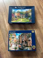 2 puzzels 100 stukjes Venetië en bluebird hideaway cottage, Ophalen of Verzenden, 500 t/m 1500 stukjes, Legpuzzel, Zo goed als nieuw