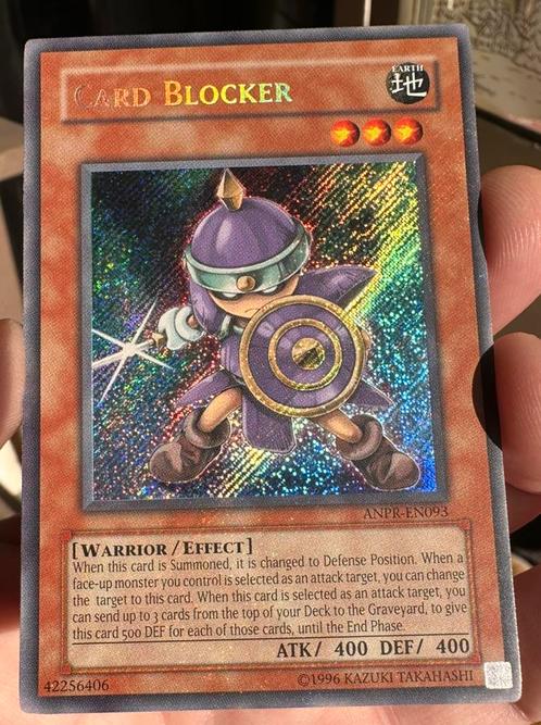 Yu-Gi-Oh! Card Blocker ANPR Old US Print !, Hobby en Vrije tijd, Verzamelkaartspellen | Yu-gi-Oh!, Zo goed als nieuw, Losse kaart