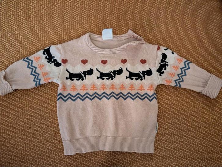 Takkie trui Hema, maat 62, biologisch katoen, nieuwstaat, Kinderen en Baby's, Babykleding | Maat 62, Zo goed als nieuw, Jongetje of Meisje