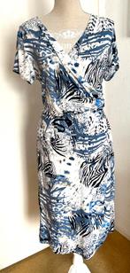 So Soire blauw/witte jurk maat 42(v), So Soire, Blauw, Maat 42/44 (L), Ophalen of Verzenden