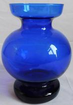 Ingrit Glas vaas, Mid Century kobalt blauwe vaas, GlashÜtte, Blauw, N.v.t., N.v.t., Ophalen of Verzenden