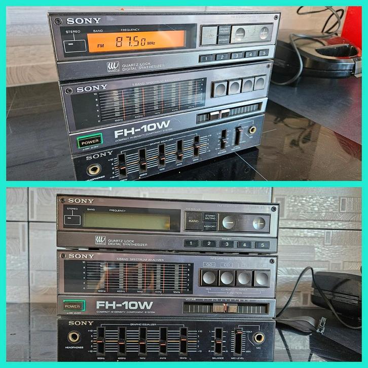 Sony FH-10W retro mini hifi toren – tuner + versterker + equ, Audio, Tv en Foto, Versterkers en Receivers, Gebruikt, Minder dan 60 watt