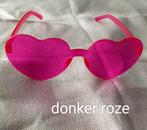 Hartjes bril, donker roze €3,50 2 voor €6,00, Sieraden, Tassen en Uiterlijk, Zonnebrillen en Brillen | Dames, Nieuw, Overige merken