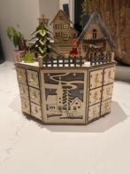 Adventkalender hout DIY met kerstdorp en verlichting NIEUW, Ophalen of Verzenden, Nieuw