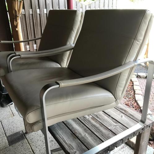 2 Rolf Benz 568 586 design fauteuil stoel modern, Huis en Inrichting, Fauteuils, Gebruikt, Leer, 75 tot 100 cm, Ophalen