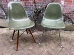 Green Herman Miller Fiberglass design Eames vintage retro, Verzenden, Zo goed als nieuw, Overige kleuren, Twee