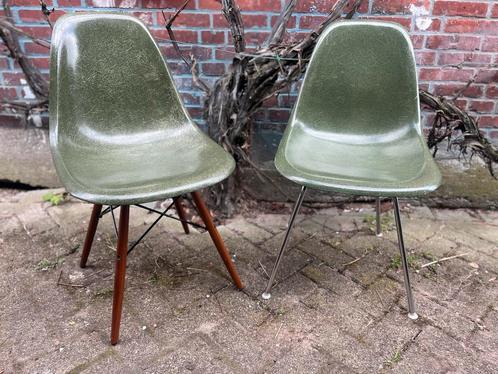 Green Herman Miller Fiberglass design Eames vintage retro, Huis en Inrichting, Stoelen, Zo goed als nieuw, Twee, Overige kleuren