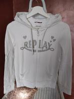 Replay - Wit vest hoodie - mt xs, Replay, Maat 34 (XS) of kleiner, Wit, Zo goed als nieuw