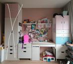 Kasten + bureau meisjeskamer Ikea Alex Smastad, Kinderen en Baby's, Kinderkamer | Commodes en Kasten, Ophalen, 50 tot 70 cm, 105 cm of meer