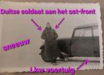 1x 100%wo2 foto voertuig, soldaat ost-front ,sneeuw, Ophalen of Verzenden, Landmacht, Duitsland