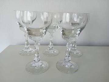 5 Schott Zwiesel kristallen wijnglazen facet geslepenlepen beschikbaar voor biedingen