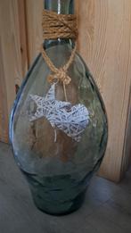 Mooie groene decoratieve vaas, Ophalen, 50 tot 75 cm, Groen, Glas