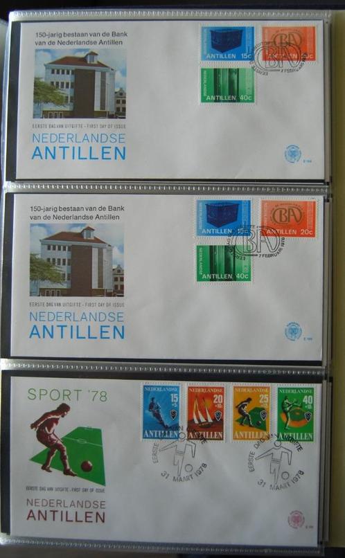 Ned. Antillen 1e dag envelop E109 t/m E117, uit jaar 1978., Postzegels en Munten, Postzegels | Eerstedagenveloppen, Onbeschreven