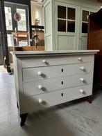 SALE: antieke Engelse ladekast, brocante vintage commode, Ophalen, Gebruikt, 100 tot 150 cm, -