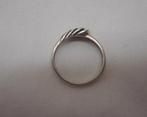Zilveren modernist ring maat 17,5 nr.423, Gebruikt, Verzenden, 17 tot 18, Dame
