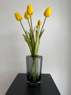 Vaas Neris S grey Ø11,5 x H18 - merk Vase The World, Overige kleuren, Veens Living, Nieuw, Glas