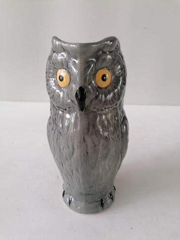 vintage keramieke schenkkan in de vorm van een uil 28 cm  beschikbaar voor biedingen