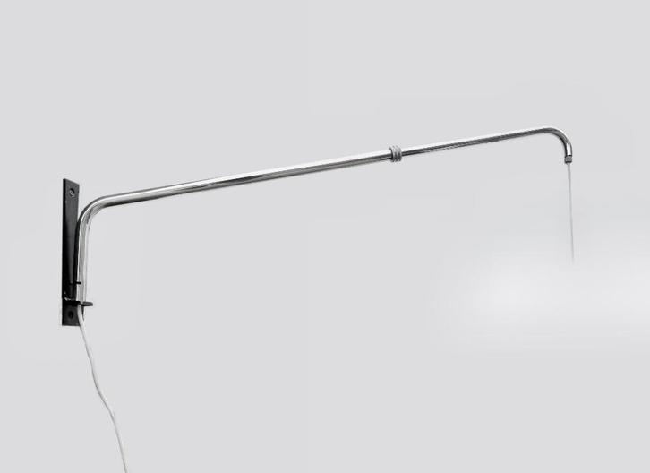 Vintage Raak Telescoop Wandarm + Anvia Arredoluce lamp, Huis en Inrichting, Lampen | Wandlampen, Gebruikt, Glas, Metaal, Ophalen of Verzenden