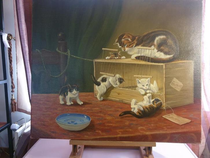 Van Oppen - Prachtig olieverf schilderij, Antiek en Kunst, Kunst | Schilderijen | Klassiek, Ophalen of Verzenden