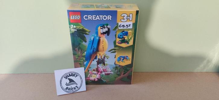 Lego 31136 Creator 3 in 1 Exotische Papegaai (Nieuw), Kinderen en Baby's, Speelgoed | Duplo en Lego, Nieuw, Lego, Complete set