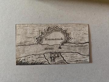 Zeldzame mini gravure Emmerich (D) - authentiek 340 jr oud! beschikbaar voor biedingen