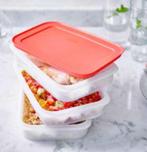 Tupperware Diepvries Stapelschalen 675ml Set van 3 Nieuw, Verzenden, Nieuw, Schaal