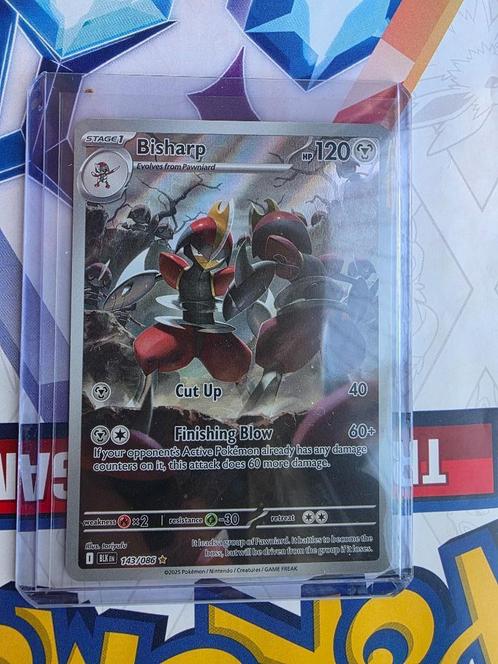 Pokémon Black Bolt Bisharp BLK 143, Hobby en Vrije tijd, Verzamelkaartspellen | Pokémon, Nieuw, Losse kaart, Foil, Ophalen of Verzenden