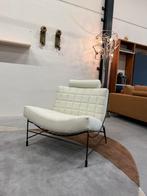 Nieuw Leolux Volare Fauteuil wit leer design stoel