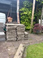 tegels, Ophalen, Gebruikt, Beton, Terrastegels