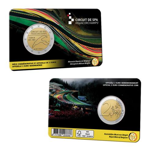 2 euro België 2025 Circuit Spa Francorchamps BU coincard FR, Postzegels en Munten, Munten | Europa | Euromunten, 2 euro, België