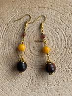 Uitvwrkoop! Oorbellen met tigeroog,nefriet,kristal,verguld., Overige materialen, Verzenden, Nieuw, X