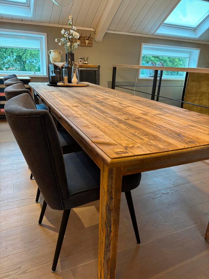 Eetkamertafel, Grote tafel, Grenen tafel, Robuuuste tafel, Huis en Inrichting, Tafels | Bijzettafels, Nieuw, Rechthoekig, 60 cm of meer