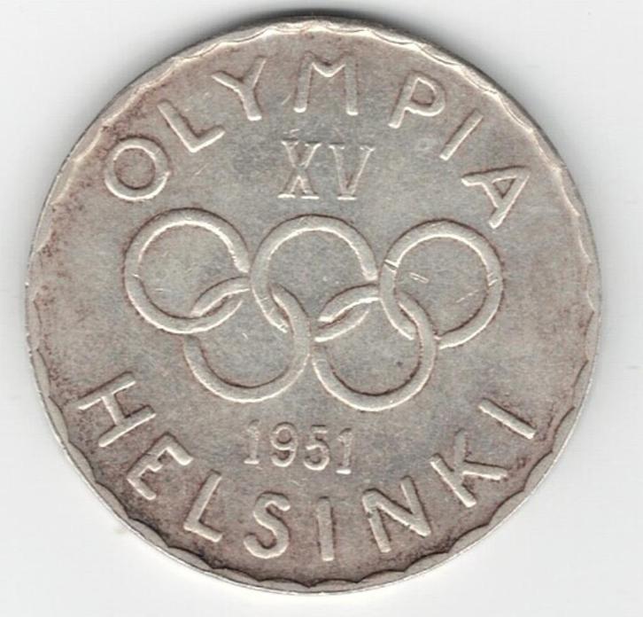 25-2177 Finland 500 mark 1951, Olympische spelen, Postzegels en Munten, Munten | Europa | Niet-Euromunten, Losse munt, Overige landen