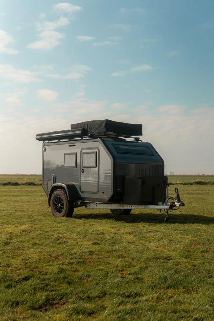 Wildbox Teardrop / Squaredrop Caravan, Caravans en Kamperen, Caravans, Particulier, Fietsenrek, Koelkast, Luifel, Reservewiel