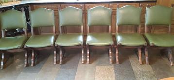 6 EETKAMERSTOELEN MET KUNSTLEER BEKLEDING beschikbaar voor biedingen