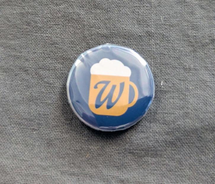 Weihenstephaner Bier button – 25mm button / speld / pin, Verzamelen, Biermerken, Nieuw, Overige typen, Overige merken, Verzenden